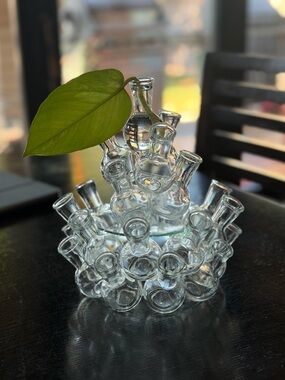 Glass Propagation Station Tower 🌿 Multi Bud Vase Tiered Plant Vase Modern Decor